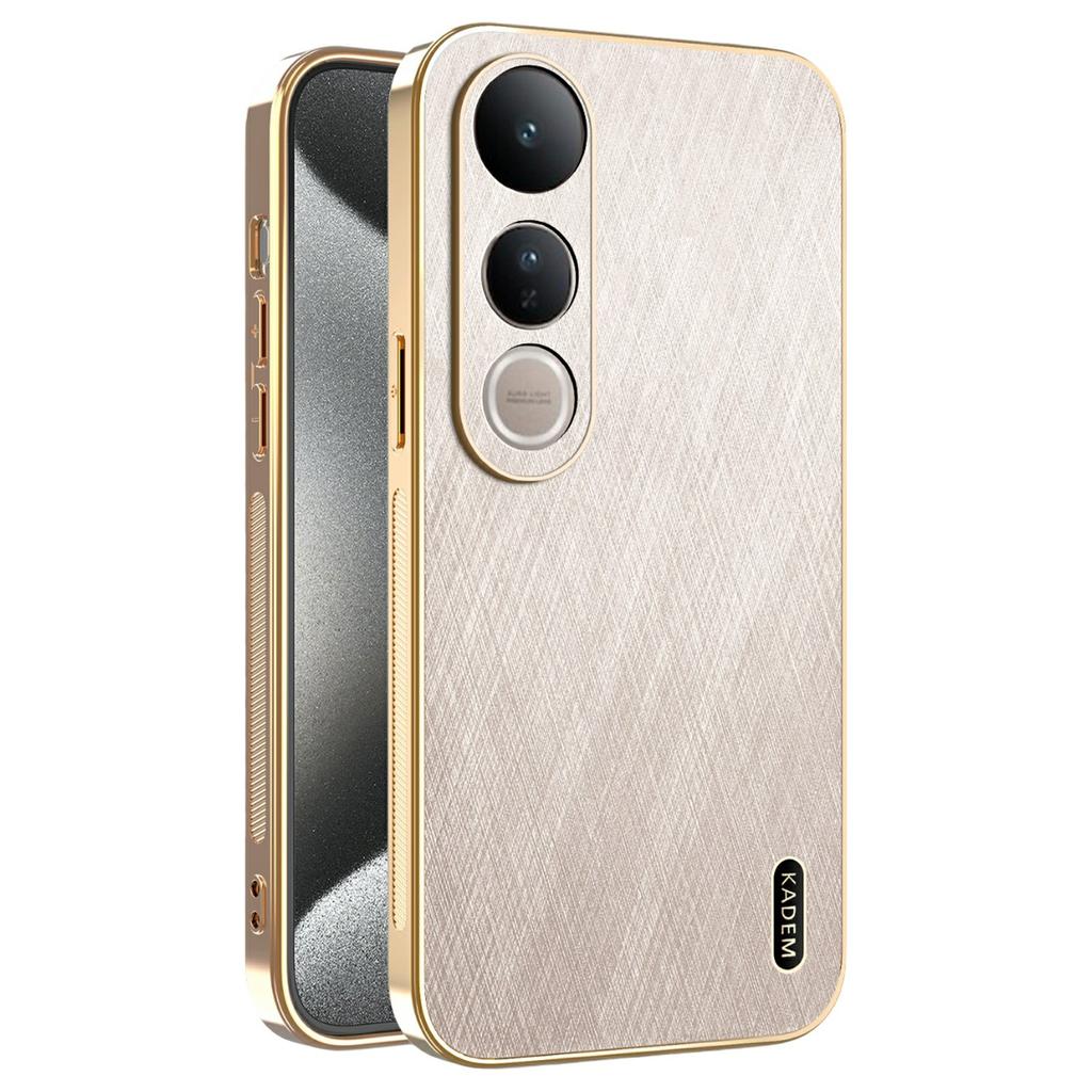 KADEM For vivo V50 Lite 4G/5G Case Electroplating Silk Texture PU+TPU Phone Back Cover