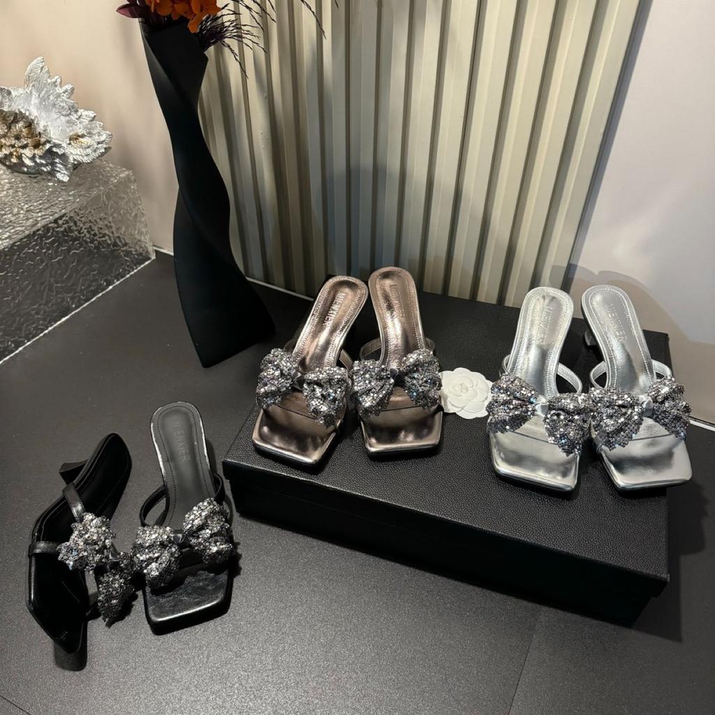 Year Niche Design Premium Bow Summer New Fashion Versatile Comfortable High Heel sandals-5CM