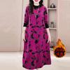 Compound Imitation Super Velvet Thickened Mother Dress Large Size Dress Jacquard Shows Young Autumn and Winter Dress Foreign Style Wear