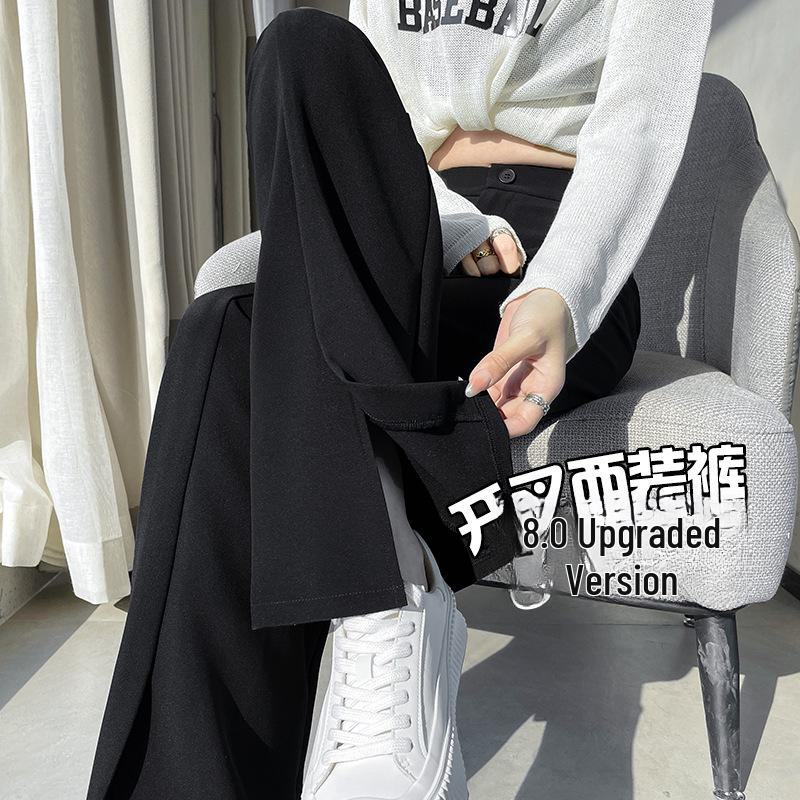 Women's High-Waist Black Flared Suit Pants - Slim Fit, Wide Leg, Spring 2024 Collection