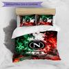 Set Lenzuola 3 Pezzi Stampato Napoli FC Traspirante Copripiumino con Federe Biancheria da Letto Decorativa per Camera da Letto Casa