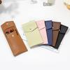 Large Capacity PU Leather Ballpoint Pen & Glasses Storage Bag
