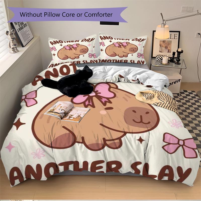 

Комплект постельного белья из 3 предметов с аниме-мультяшным дизайном - включает один пододеяльник и две наволочки. (Нет ядра) - Идеально для декора спальни и гостевой комнаты 135x200cm