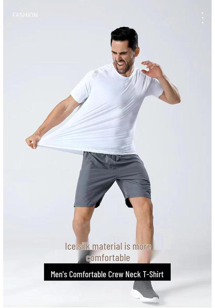 2024 Men's Summer Quick-Dry Elastic Short Sleeve Running T-Shirt
