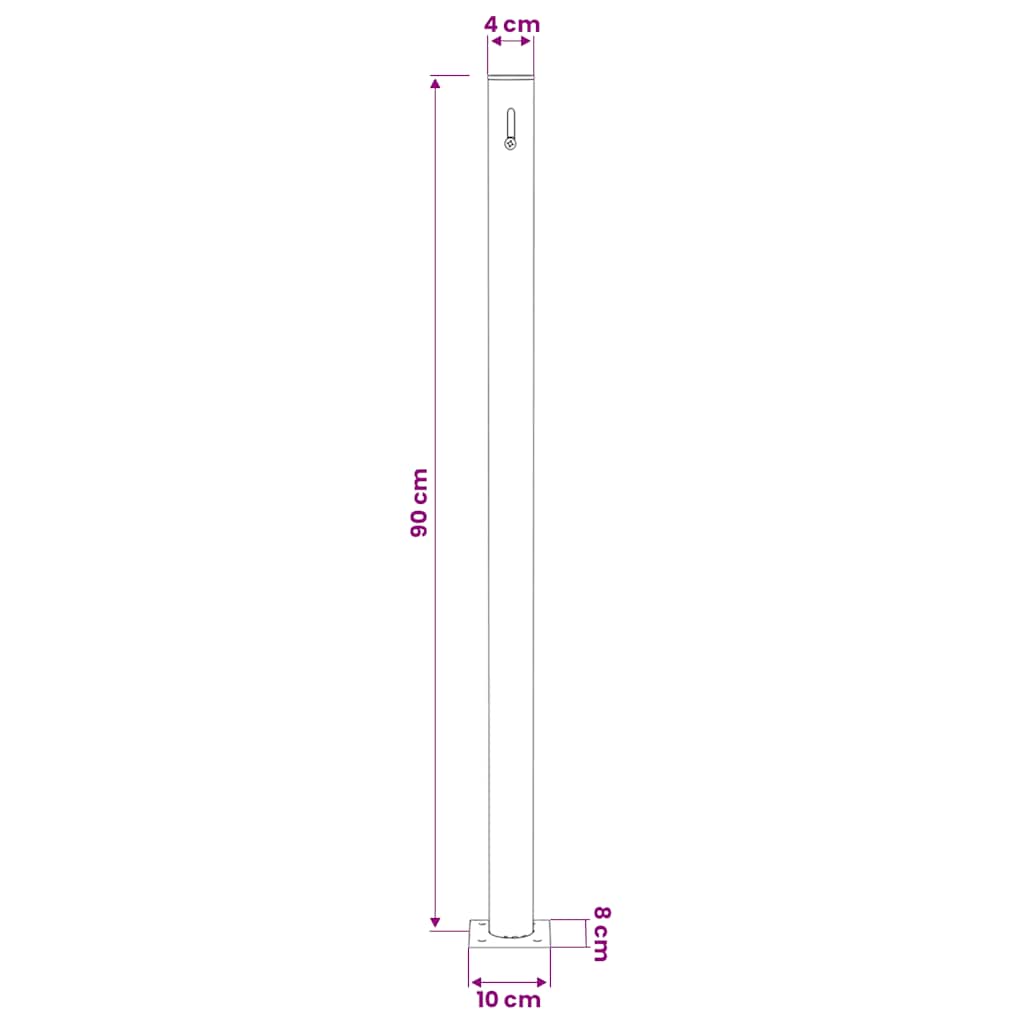 Retractable Side Awning 140*500 Cm Red