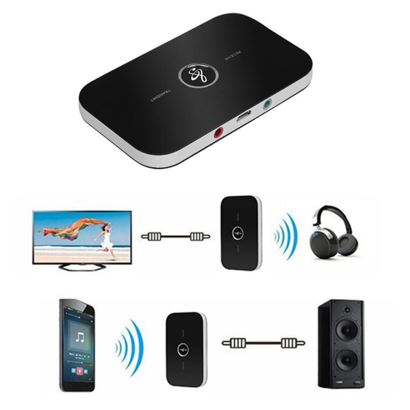USB 3.5mm Wireless Auditory Adapter 2 in 1 Bluetooth-compatible Transmitter Receiver for Home Stereo Systems