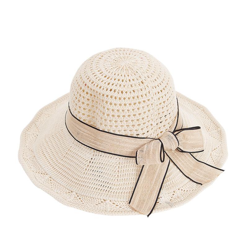 Women's New Knitted Sun Hat Women's Sun Hat Korean Version Breathable Fisherman Hat
