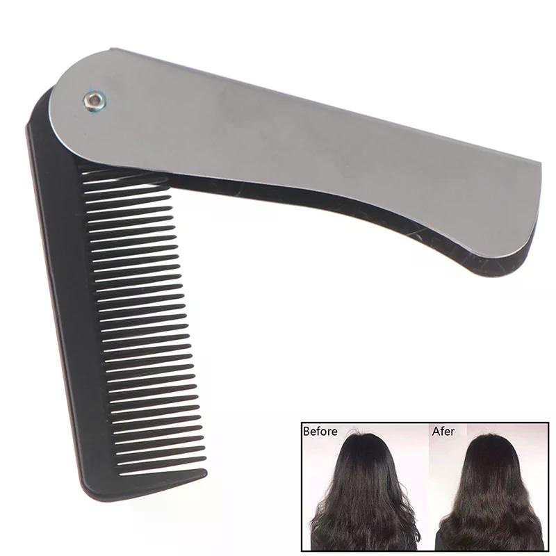 1PC Foldable Portable Hair Comb Brush - Massage Hairdressing Tool for Convenient Grooming