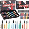 Calligraphy Pen Set,Fountain Pens with 8 Different Replaceable Nibs with 60 Ink Cartridges(12 Colors) for Writing & Drawing,Calligraphy Kits for