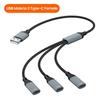 Aluminum Alloy Shell Multiple Splitter Adapter TPE Plastic USB Power Charging Hub  Power Charging