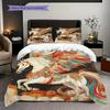 Enchanting Unicorn bedding, duvet cover, pillowcase, home decoration, birthday gift (1 * duvet cover+2 * pillowcase, coreless)