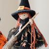 Halloween Witch Ornament Festive Broomstick Angel Hanging Pendant Witch Girl Doll Decoration Playful Halloween Witch Hanging For