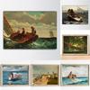 Winslow Homer Painting Print The Whittling Boy Art Canvas Painting Vintage Summer Countryside Wall Art Poster Decor
