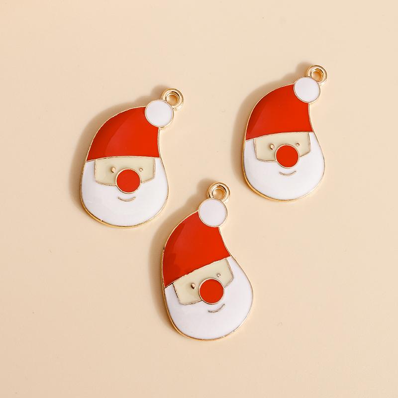 10pcs 17x21mm Cute Enamel Winter Snowflake Charms for Jewelry Making Christmas Earrings Pendants Necklaces DIY Crafts Supplies