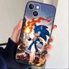 Hedgehog Knuckles Phone Case For iPhone 17 16 15 14 13 12 Max Plus Silicone Black Cover
