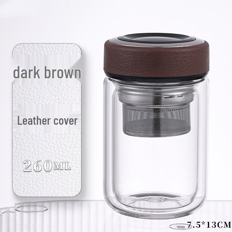 Shineqi Double Wall Portable Glass Cup