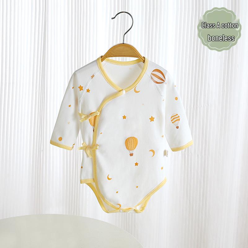 Baby-Spielanzug: Reiner Baumwoll-Langarm-Body für Neugeborene, geeignet für Frühling, Herbst und Sommer - Vier-Jahreszeiten-Kleidung