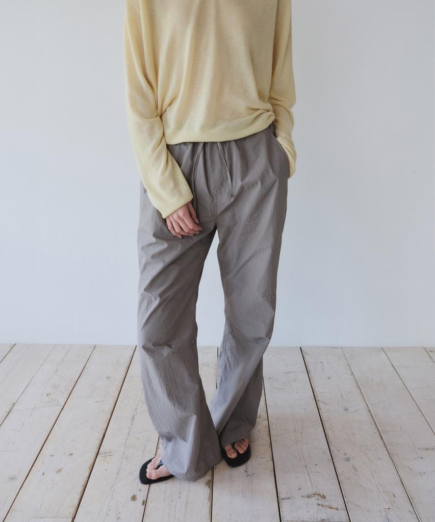 Ieoning Easy String Cotton Pants, Sand Brown