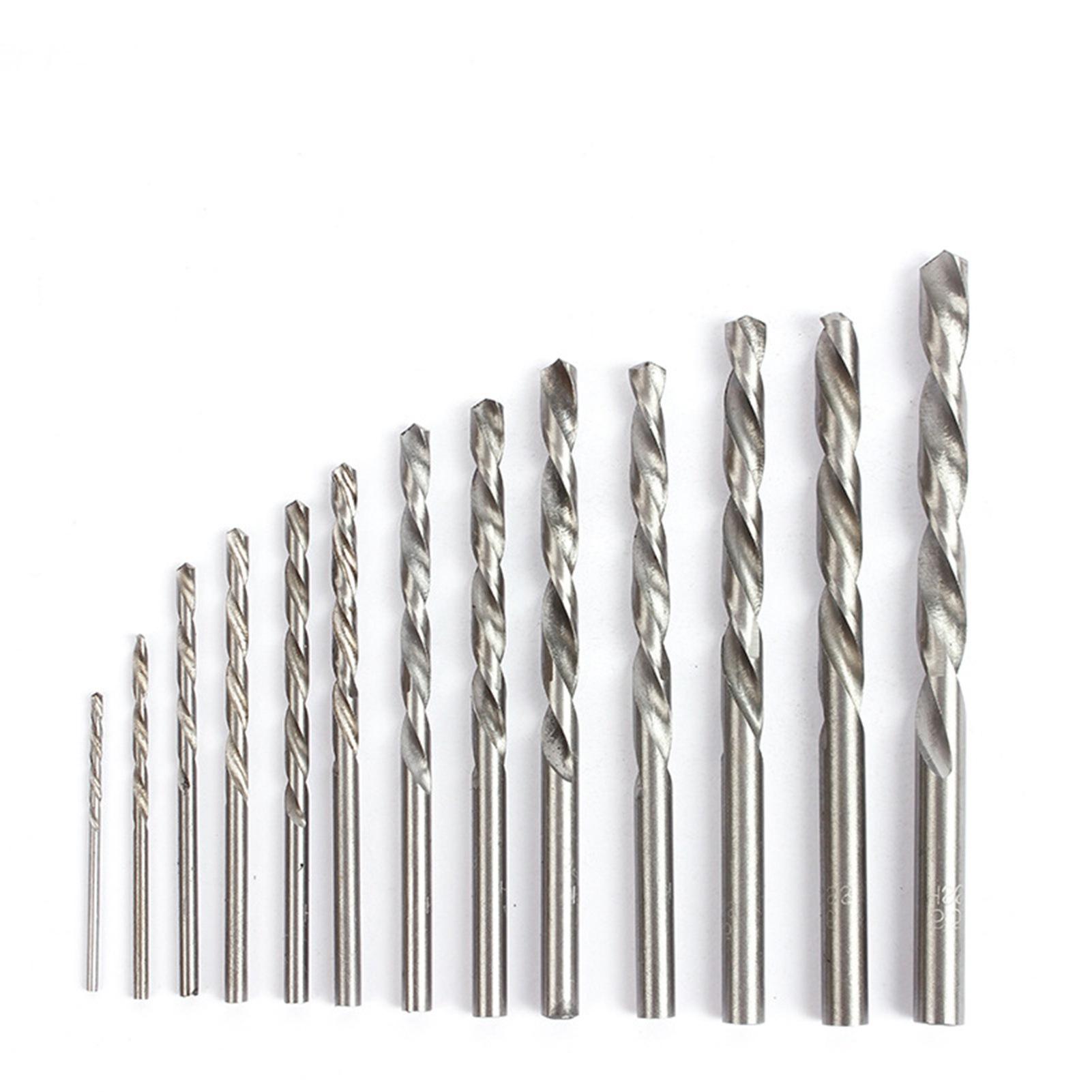 

13 шт. Сверло из быстрорежущей стали Сверло по твердому металлу Спиральное сверло HSS Сверление нержавеющей стали Набор спиральных сверл с кейсом для хранения 13Pcs Household & 1 латунный