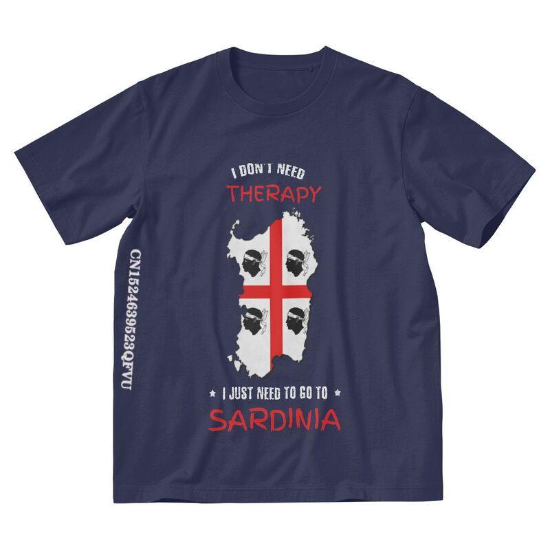 Sardinia Is My Therapy Tshirt Unisex Stylish T Shirts Emo Clothes Italy Flag Italia Italian Pride TShirt Alternative Unisex Clothes