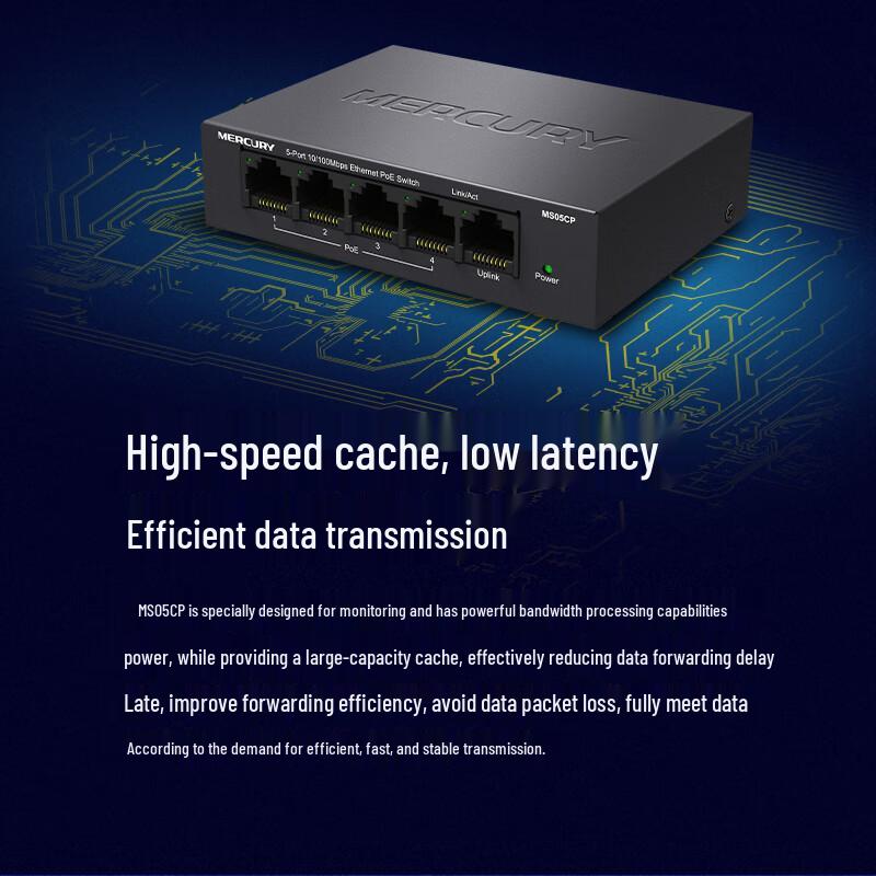 Mercury 5-Port 100M Unmanaged PoE Ethernet Switch