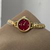 Burgundy Bracelet-Style Watch For WomenVintage Small And Exquisite Design New Model High-End Selected Wristwatch For Girls.