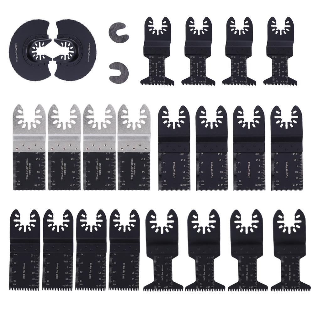 24Pcs Set Multifunctional Oscillating Blade Saw Cutting Blade for Woodworking Metal