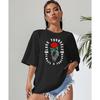 Black Cotton Women's Oversized T Shirt Designer Casual Wear Top Pack of 3 Set
