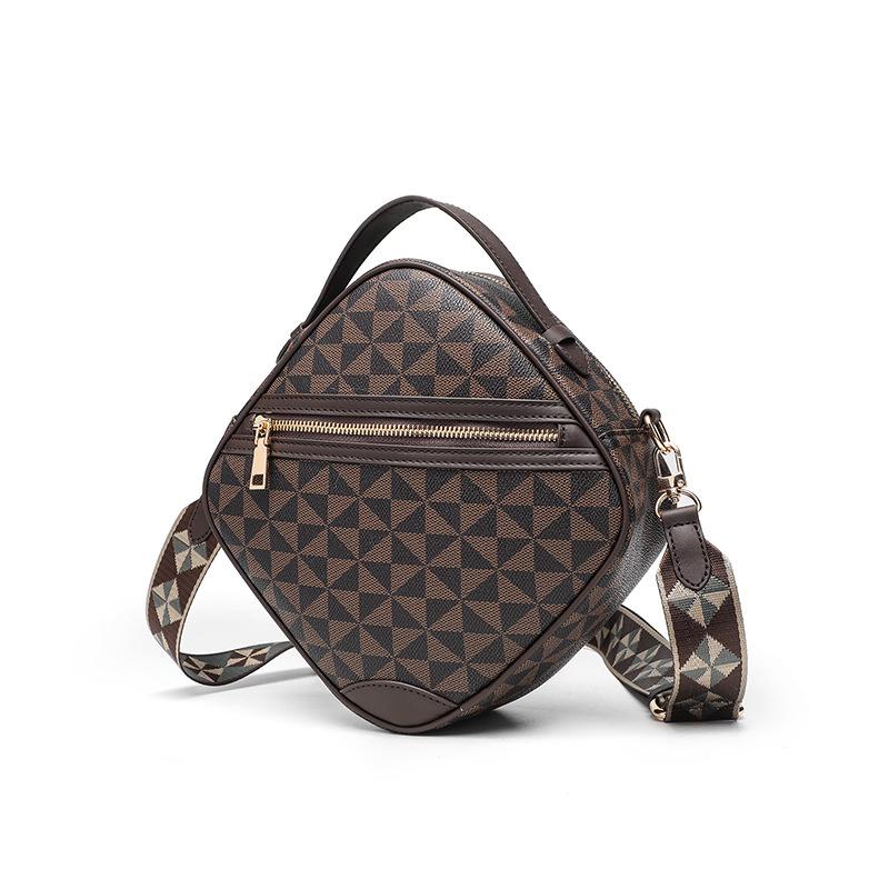 

Трендовая ретро сумка-бокс с принтом через плечо, персонализированный дизайн, объемная стилизация, портативная, широкий плечевой ремень, сумка-мессенджер, женская