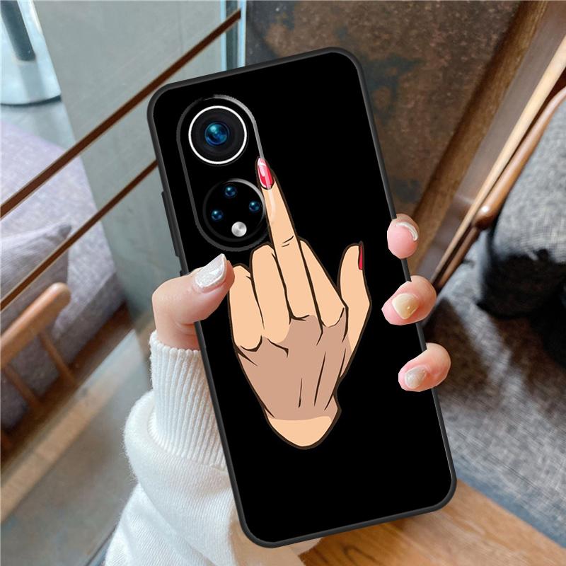 Cartoon Middle Finger Case For Honor Magic 5 Pro 50 70 90 Lite X6 X7 X8 X9 8X 9X Honor X7a X6a X8a X9a X9b Cover