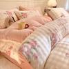 2025 Winter Fleece-Lined Velvet Bed Set: Thick Double-Sided Sheet & Duvet Cover, Dorm/Solo 3-Piece
