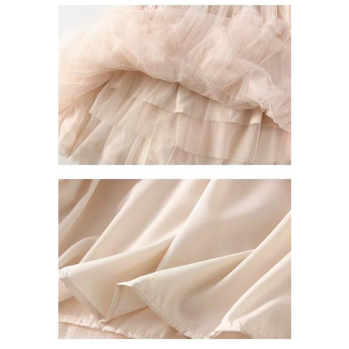 Women's Mesh Cake Skirt Puff Cake Skirt Half Body Skirt Multi Level Yarn Skirt