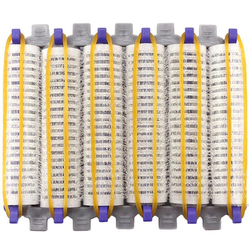 24Pcs Hair Root Perm Rods Bars Curlers With Clips & Rubber Bands Salon Nylon Hook & Loop Hair Rollers Set Hair Styling Tools