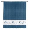 Plaid Blue Text Sheer Curtains for Living Room Bedroom Decoration Chiffon Tulle Voile Kitchen Window Curtain