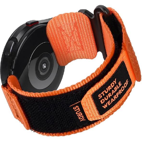 Compatible with ITOUCH AIR 4 Bands, 24mm Rugged Nylon Sports Strap with Woven Loop Design Compatible with ITOUCH AIR 4 41mm / 46mm / Air 3 44mm оранжевый