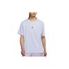 Jordan T Shirts Men's Purple Crew Neck Moderate Straight Fit DH8922-057