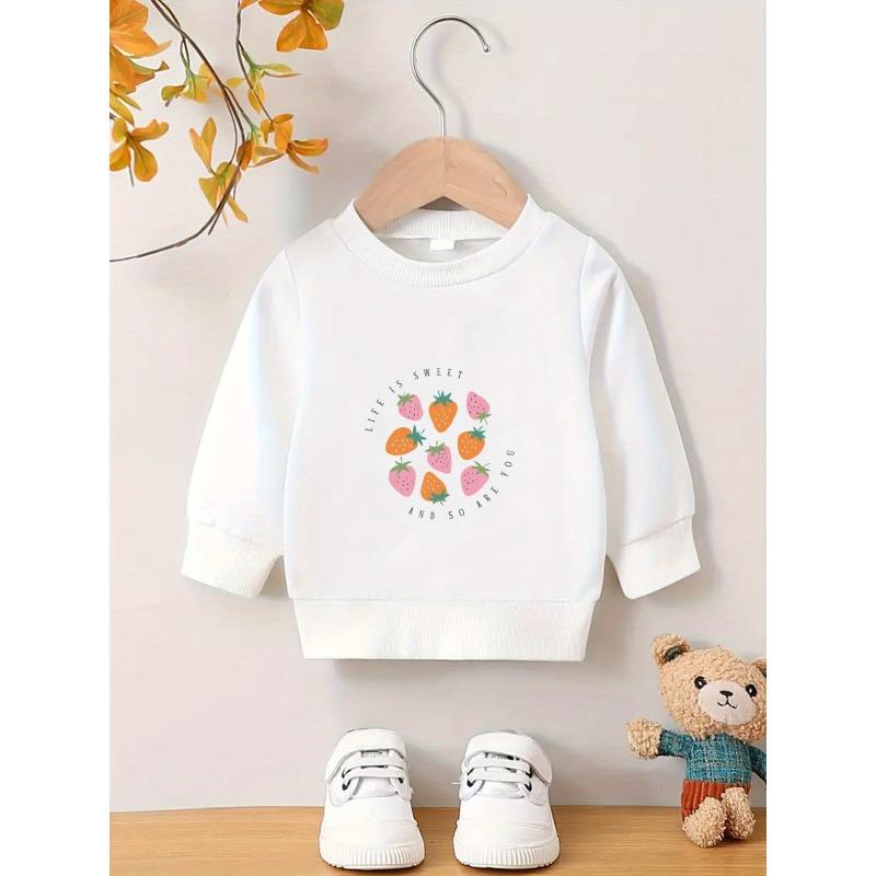 European sizes Unique and Innovative Printed Pattern, Comfortable and Simple Spring and Autumn Baby Thin Versatile Round Neck Hoodie for Baby Kids