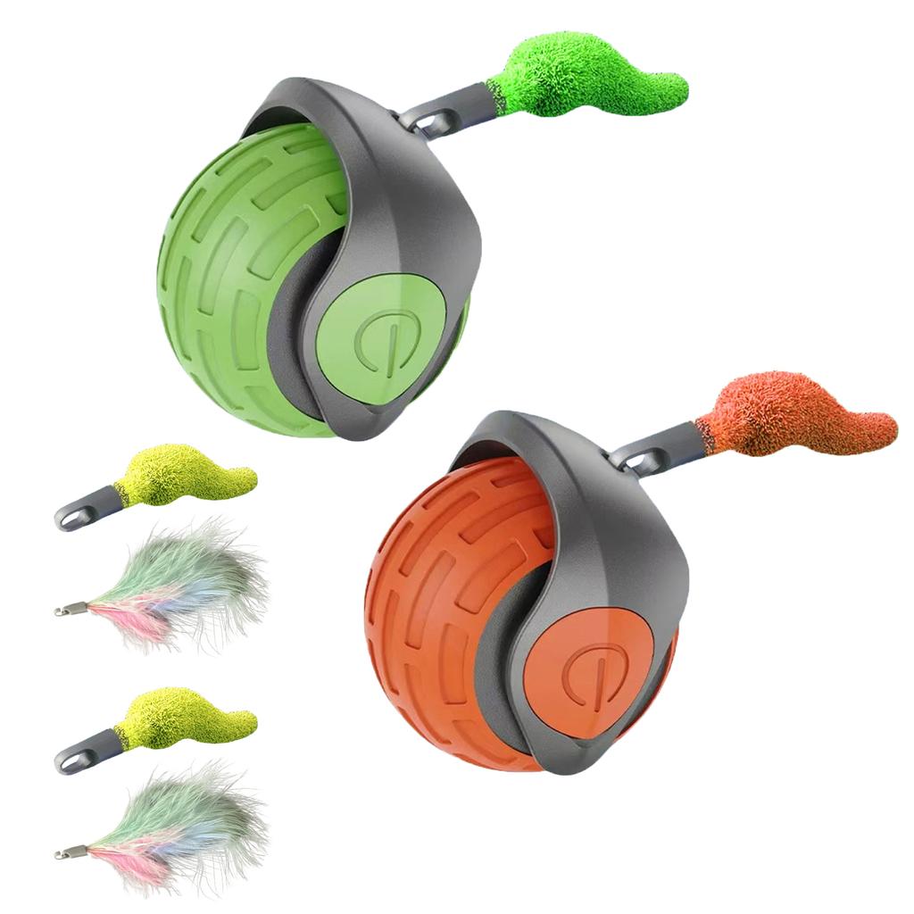 Cat Interactive Ball Toys Rechargeable Smart Pet Electric Toy 2 Modes Dog Cat Training Imitate Mouse Cat Training Teaser Cat Toy