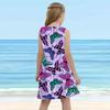 Girls' Dress Sleeveless 3D Purple Colorful Butterfly Print Summer Daily Cute Casual Sweet Kids A Line Dress Tank Dress
