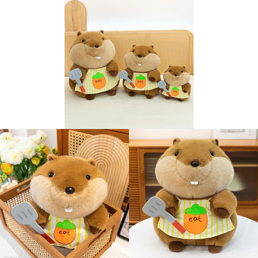 Plush Marmot Toy With Short Pile Fabric For Kids Sleep Pillow Companion