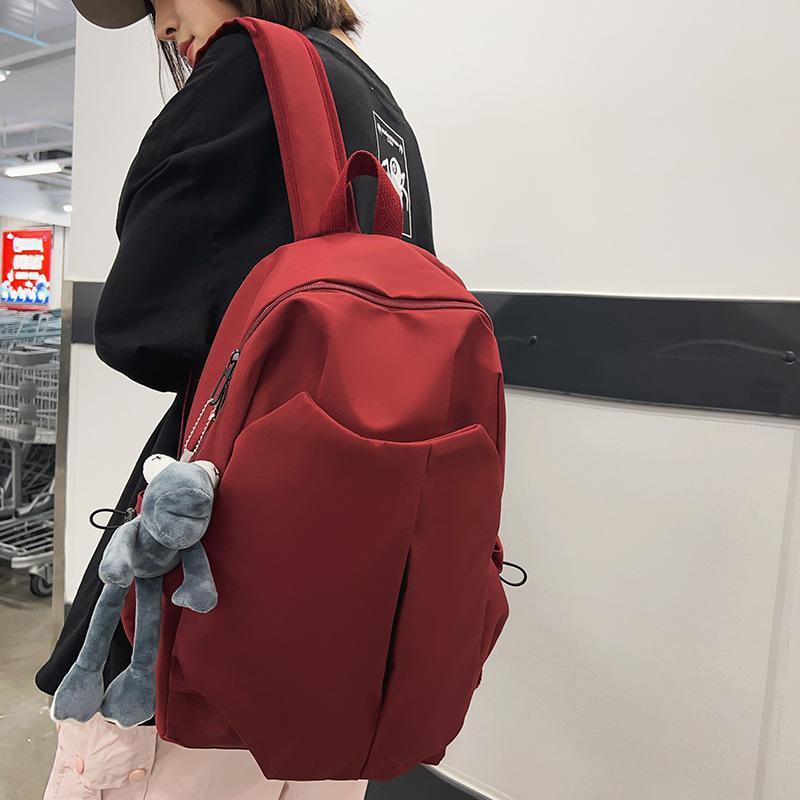 Children's Schoolbags Elementary School Girls Junior High School Students Large Capacity Boy Solid Color School Backpack