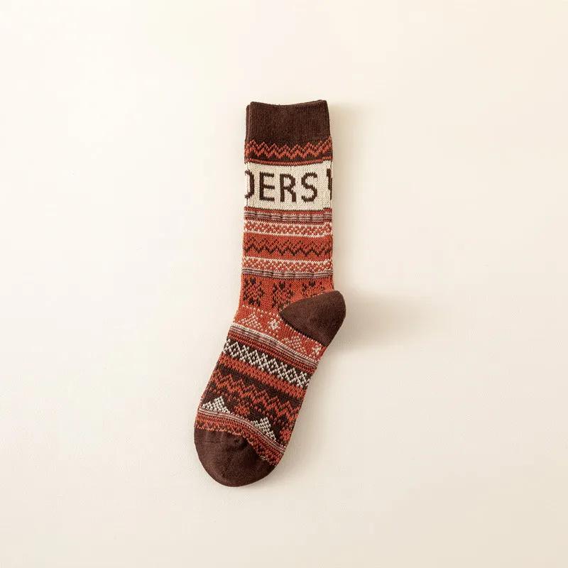 Winter Coral Fleece Cartoon Calf Socks Thickened Long Tube Warm Knee Floor Socks