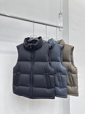 Men's Lightweight White Duck Down Stand-up Collar Vest, Winter Sleeveless Outerwear 2025