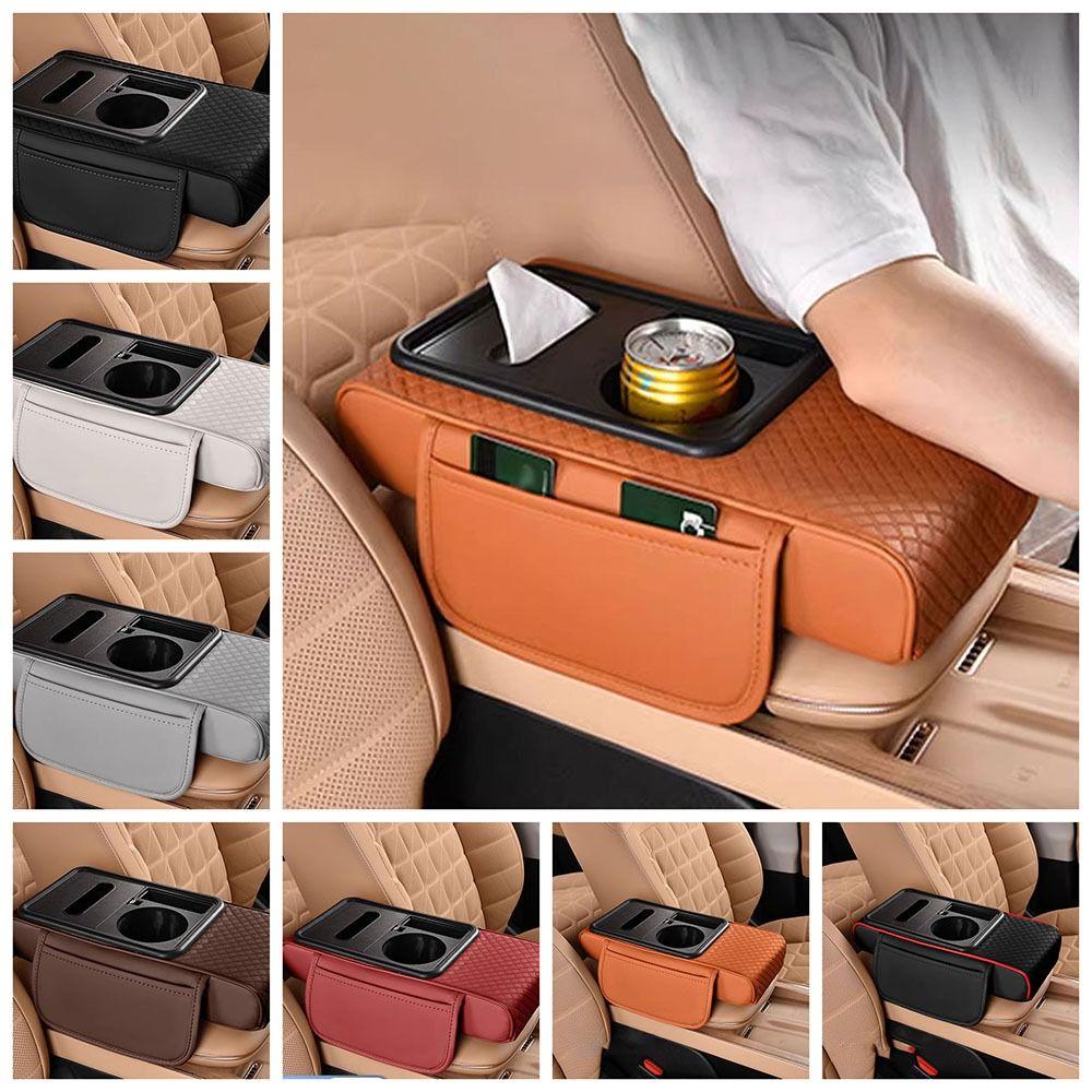 Premium Cushion Car Armrest Storage Box Large-Capacity Organizer Vehicle Organization