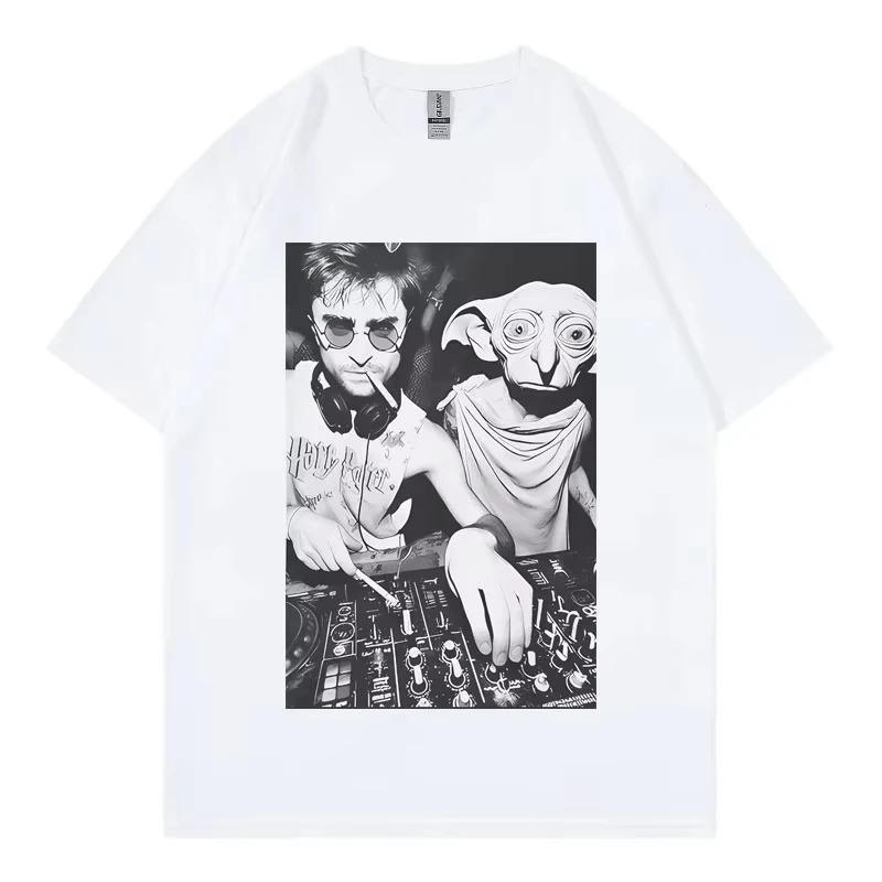 Dobby the House Elf DJ Fun Meme gótico camiseta casual y relajada de manga corta retro High-end Luxury Y2k Short Sleeves Classic 4XL