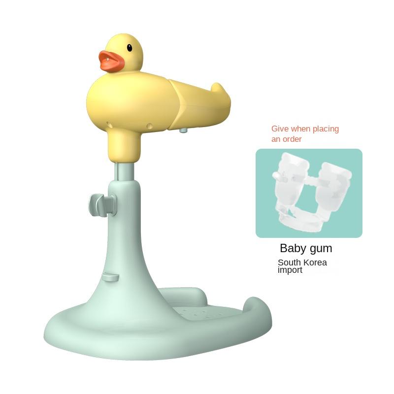 LazyChild Baby Standing Bath Red Beak Duck Bath Table Baby Standing Hands-Free Shower Non-Slip Spine Protector Adjustable