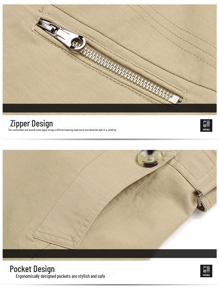 Pánská bunda z prané bavlny: Neformální jarní/podzimní módní kabát