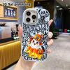 Phone Case: 2D flat design suitable for iPhone 18 17 16 15 14 13 Pro protective case, couple style, little corn ghost, Christmas and Halloween gift