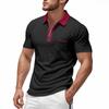 2026 Summer Casual Polo Shirt Short-Sleeved Men's Zipper Shirt with Colorful Design Quick-Drying Comfortable Men's T-Shirt Tops