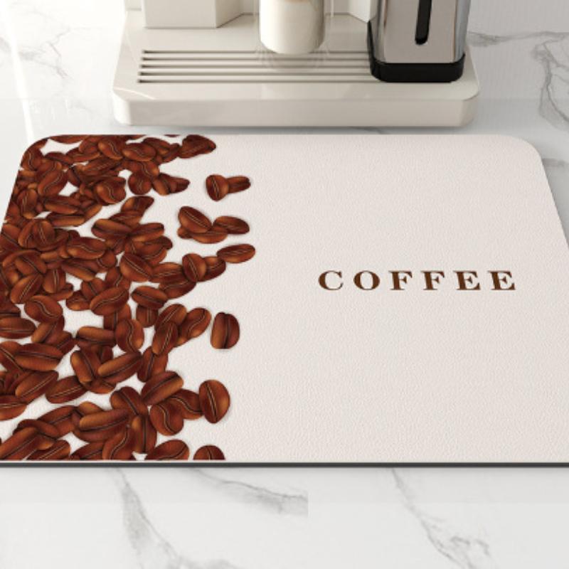 1pc Solid Color Drying Mat Non-Slip Absorbent Mat Tableware Kitchen Counter Drain Mats Placemats for Table